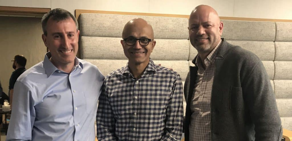 David Endler, Satya Nadella and Ted Ross
