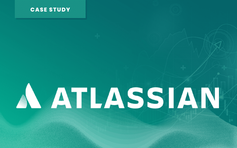 Atlassian logo on green background for SpyCloud case study