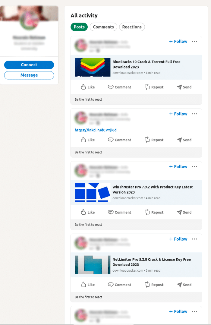 SpaxMedia posts links to their crack site