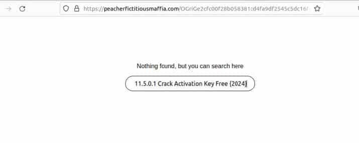The search aggregators page in action